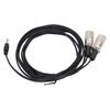 3,5 mm Klinke Stecker auf Dual XLR Stecker Kabel 3 Meter TRS auf Dual XLR Y-Splitter Stereo Mikrofon Adapter