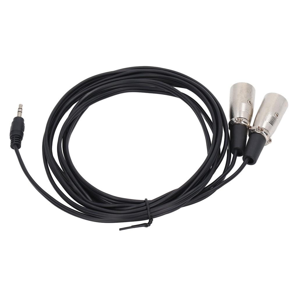 3,5 mm Klinke Stecker auf Dual XLR Stecker Kabel 3 Meter TRS auf Dual XLR Y-Splitter Stereo Mikrofon Adapter