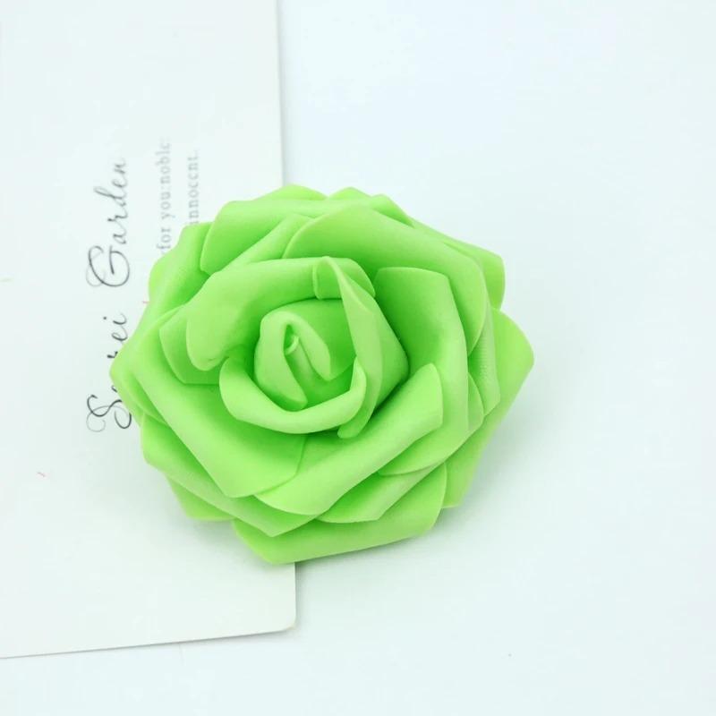 Artificial Flowers 7CM Foam Rose Flower Home Room Wedding Decoration Bridal Accessories Clearance Scrapbooking Brooch Handmade