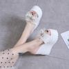 Fashion House Slippers Platform High-Heeled Shoes Lady Luxury Slides Increased Internal On A Wedge Peep Toe Designer Fashion Sexy Super