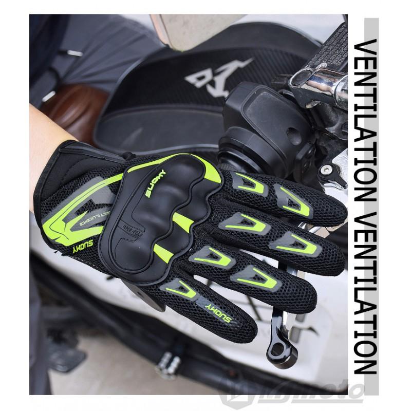 Full Finger Motorcycle Gloves Men Women Anti-Slip Abrasion Resistant Breathable Touchscreen Compatible Riding