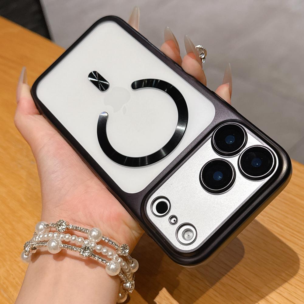 KEYSION جراب هاتف مغناطيسي مطلي غير لامع شفاف لـ MagSafe لهاتف iPhone 17 Pro Max Air غطاء صلب من البولي كربونات مع فيلم عدسة مقاوم للصدمات