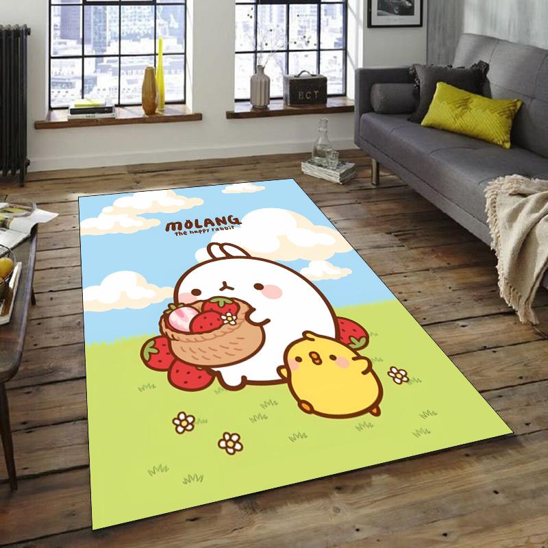Molang Design Area Rug - Non-Slip, Soft & Cozy Floor Mat for Living Room, Bedroom, Office - Indoor/Outdoor Decorative Carpet