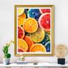 5d DIY Diamond Painting Cross Stitch Colored Lemon Slices Diamond Embroidery Mosaic Full Round Drill Home Decor