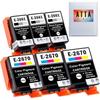 Ink Cartridges - Epson 266 and 267 - Pack of 6 - Pigmented Ink - Compatible with WF-100W and WF-110W