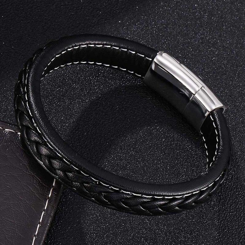 Men Bracelet Chinese Traditional Gossip Stainless Steel Buckle Charm Bracelet Bangle Male Wristband Gift