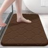 Thickened Non-slip Embossed Coral Fleece Bath Mat for Home