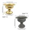 European Retro Flower Vase High-footed Metal Urn-shaped Vase Elegant Luxury Flower Pots Floral Arrangement