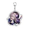6CM Honkai Star Rail Anime Game Keychain Double-sided Cartoon Figure Lunae Blade Key Ring for Women Car Bag Phone Pendant Gifts