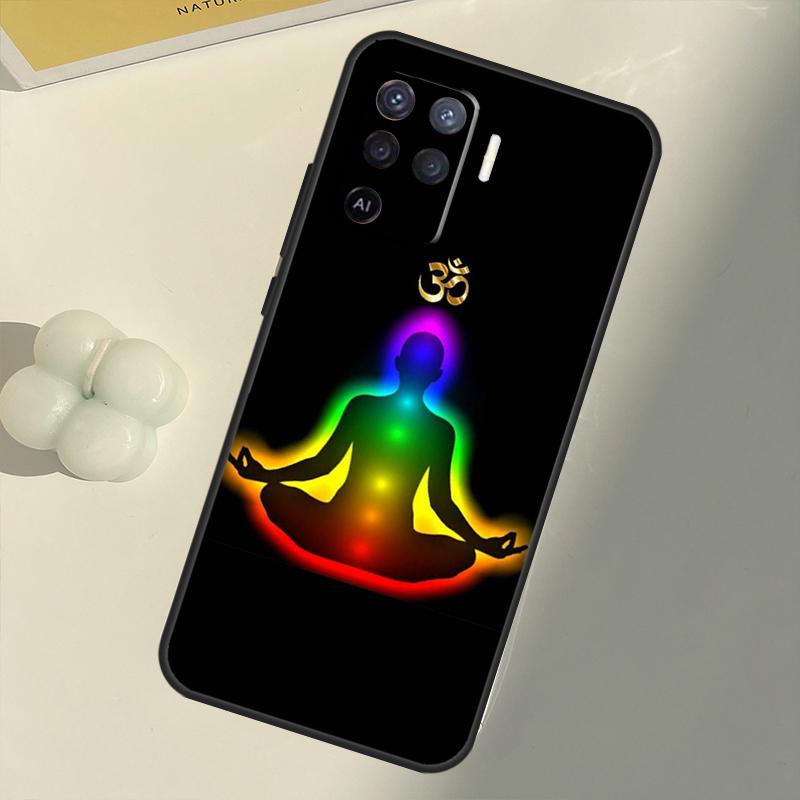 Mandala Chakra Insist Yoga Case For OPPO A15 A74 A54 A94 A52 A72 A31 A53 A53S A5 A9 2020 A3S A5S A83 A91 A93 Cover