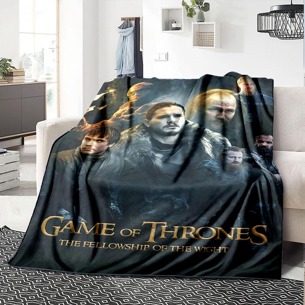 1pc Game of Thrones Blanket Lightweight Flannel Throw for Sofa Bed Travel Camping Livingroom Office Couch Chair 1143KK