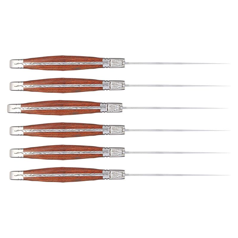 Cuțite de friptură din oțel inoxidabil în stil Laguiole Tacâmuri japoneze din lemn Cuțit de cină Tacâmuri Restaurant Tacâmuri 2/4/6/10 buc