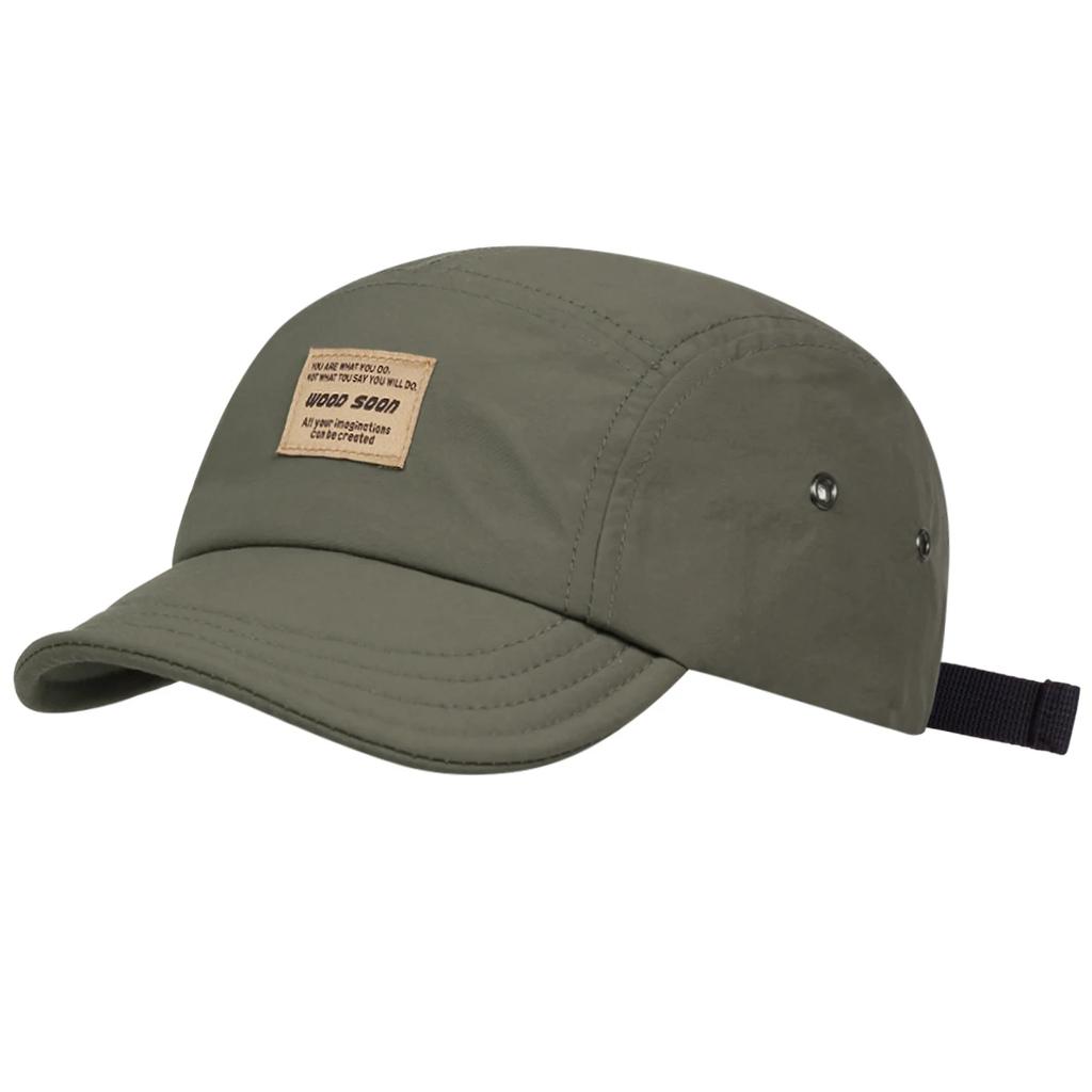 Unisex Solid Color Leather Label Baseball Caps Quick Drying Hat Outdoor Adjustable Spring and Autumn Casual Sunscreen Hat