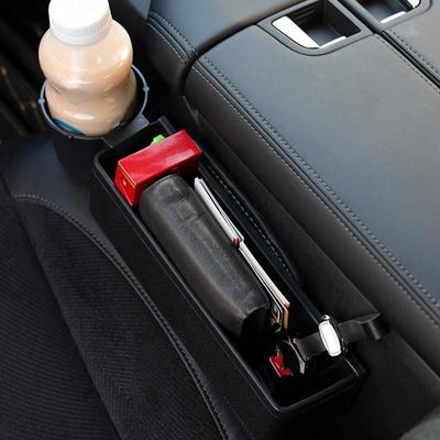 Car Seat Filler Organizer With Cup Holder Car Console Side Storage Box Multifunctional Seat Side Crevice Filler Fill The Space