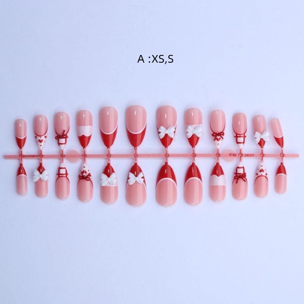 Super Shiny Valentine's Day New Nail Art Press On Nails For Women and Girls