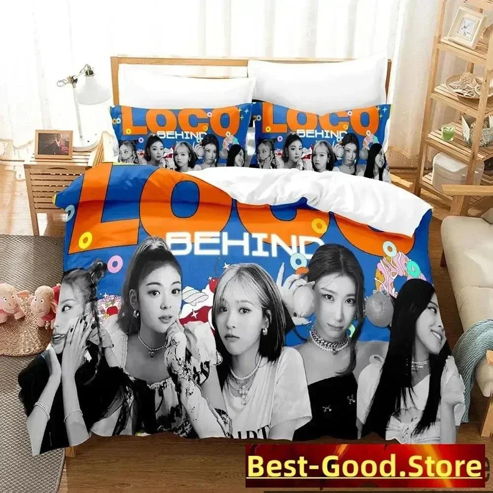 Stampa 3D Corea Itzy Loco Set Biancheria da Letto Copripiumino Set Letto Coperta Federa Piumone Matrimoniale Queen Size Set Biancheria da Letto Ragazzi Adulti