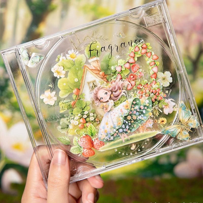 Journal Sticker Cartoon Girl Sticker Scrapbook Sticker Landscape Sticker Flowers Sticker Decorative Sticker