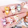 10pcs Mixed Cartoon Cute Cat Design Charms 3D Luminous Resin Animal Pendants For DIY Bracelet Necklace Jewelry Making Accessory