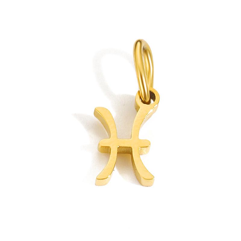 Stainless Steel Zodiac Jewelry Pendants for DIY Necklaces and Bracelets