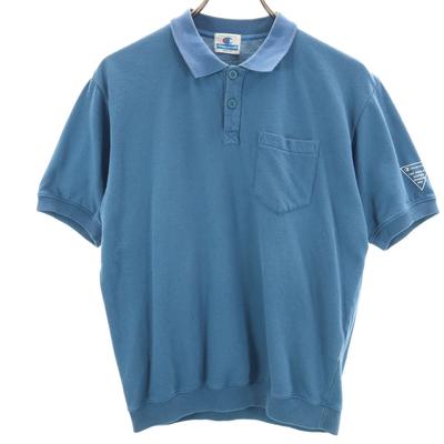 Champion Products 90s Old Short Sleeve Polo Shirt M Blue Men's Used