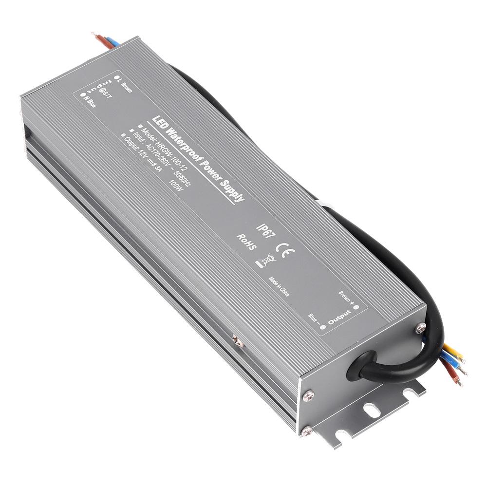High-Efficiency Waterproof LED Power Supply for Outdoor Lighting, Constant Voltage 12V/24V