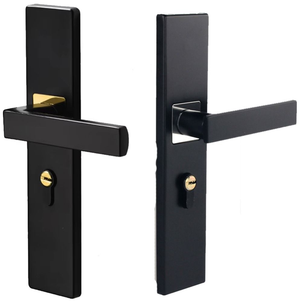 Square Interior Door Handle Lockset Universal Door Knob  Household Hardware