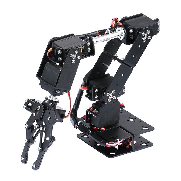 6-DOF Robotic Arm with Teaching Platform & Multi-DOF Gripper MG996R Basic Accessories