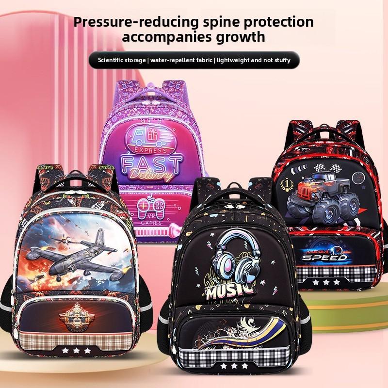 Sac à dos scolaire enfant dessin animé en tissu Oxford respirant et imperméable pour enfants de l'école primaire
