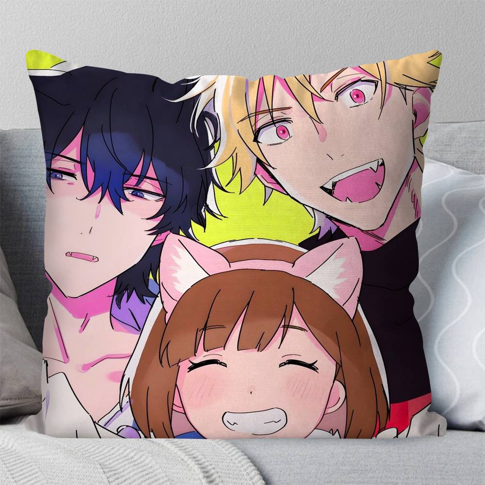 Anime BBuddy Daddies Pillow Case Fashion Square Pillowcase Bedroom Sofa Room Ins Decoration Leisure