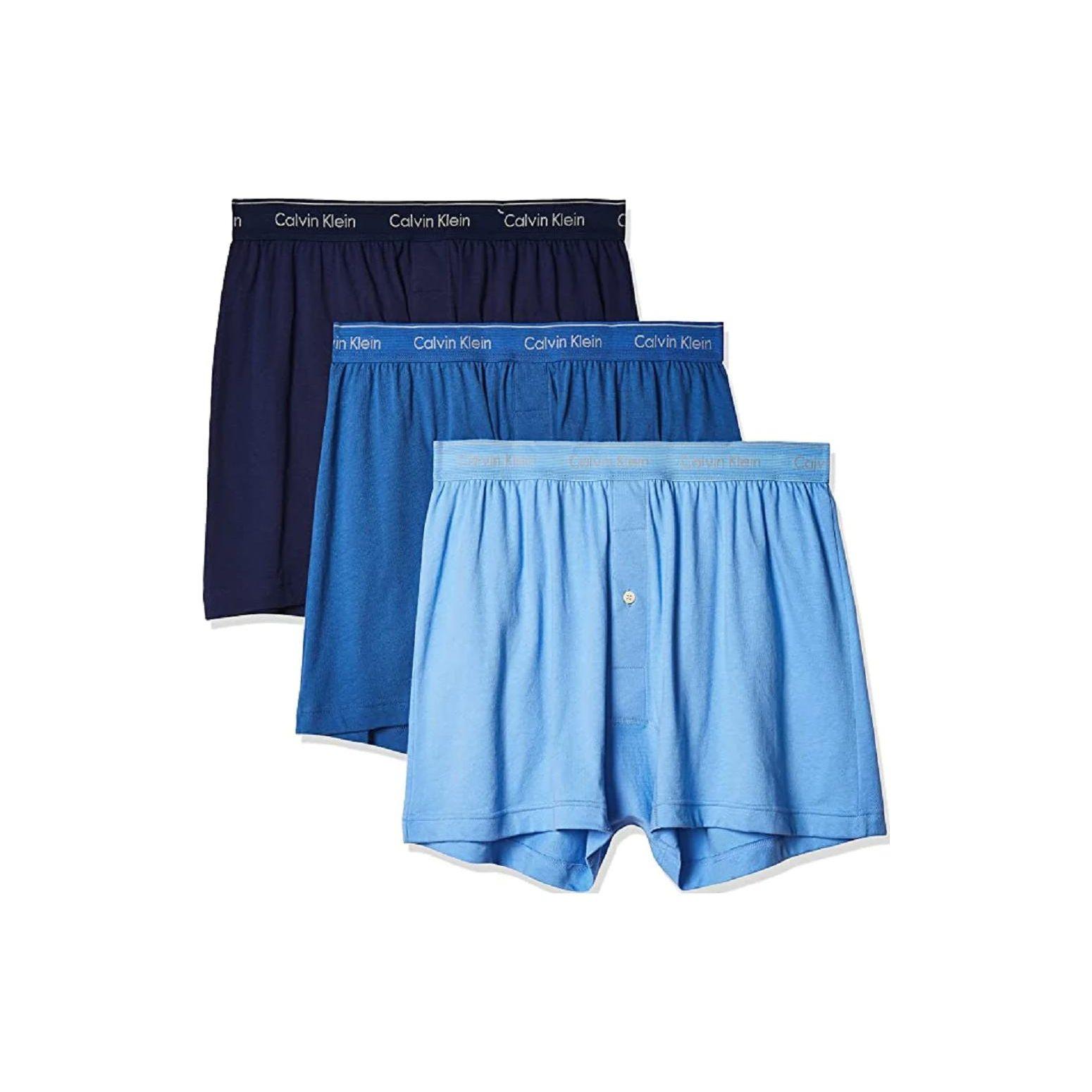 

Calvin Klein Однотонные боксеры с удобным поясом и принтом логотипа, 3 шт., мужское нижнее белье NB4005-940 XL