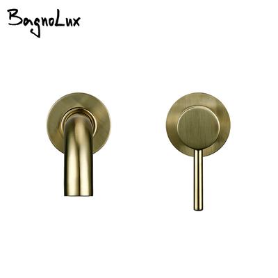 Bagnolux Filo Disegno Oro Lavabo da Incasso Rubinetto Bagno Ottone Foro Rotondo Uscita Acqua Rubinetto Decorazione Bagno Hotel