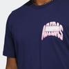 Adidas T Shirts Men's Dark Blue Crew Neck Moderate Straight Fit H54655