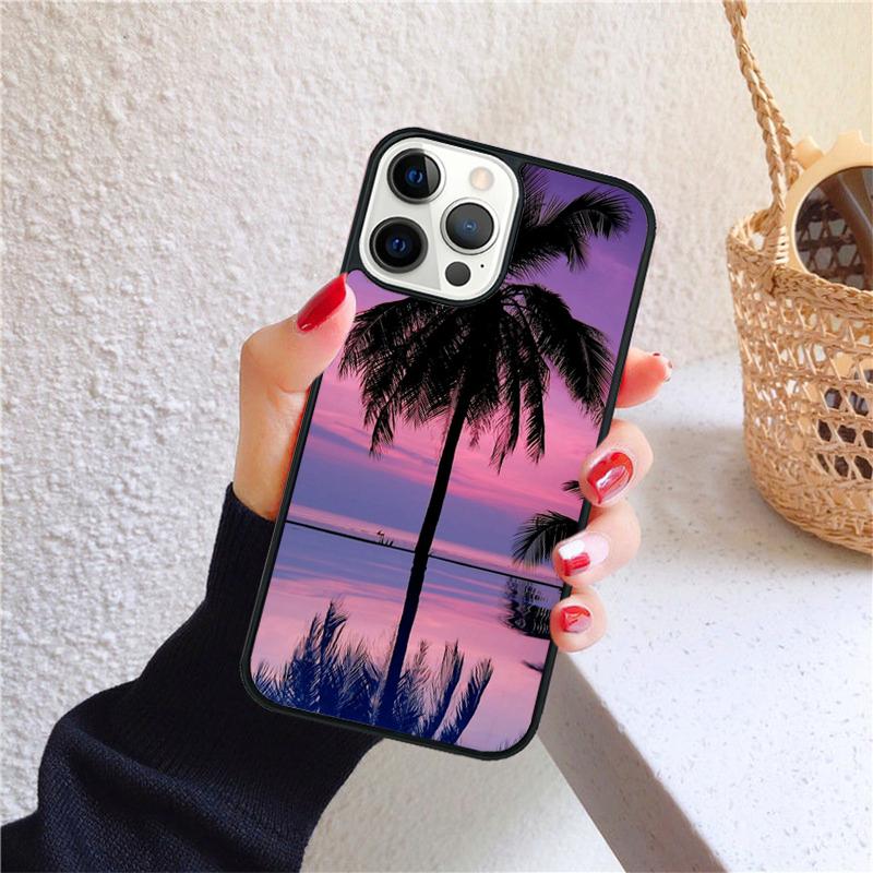 palm trees sky soft Phone Case Cover For iPhone 17 Air 16 15 14 12 13 Pro Max Plus coque Shell Fundas