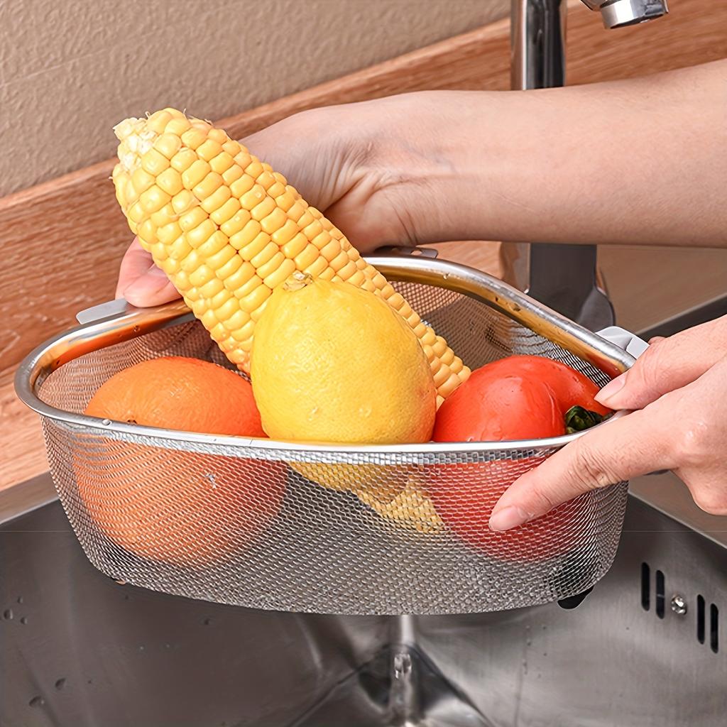 1pc Stainless Steel Sink Storage Drain Basket Dishwashing Sink Leftover Food Residue Anti Clogging Filter Basket
