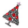 Frauen Mädchen Emaille Weihnachtsbaum Brosche Legierung Strass besetzt Korsagen Nadel Anstecknadel Schmuck Weihnachtsgeschenk