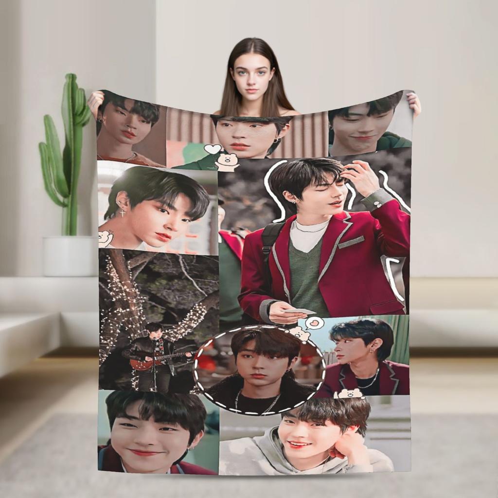 True Beauty Series Hwang in Youp Cha EunWoo Blankets Fleece  Super Soft Throw Blankets for Bedroom Sofa Bed Rug