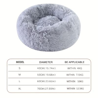 Cozy Plush Dog & Cat Bed Kennel Winter Warmth Circular Pet Bed with Soft Polyester Fill, for Small To Medium Dogs & Cats