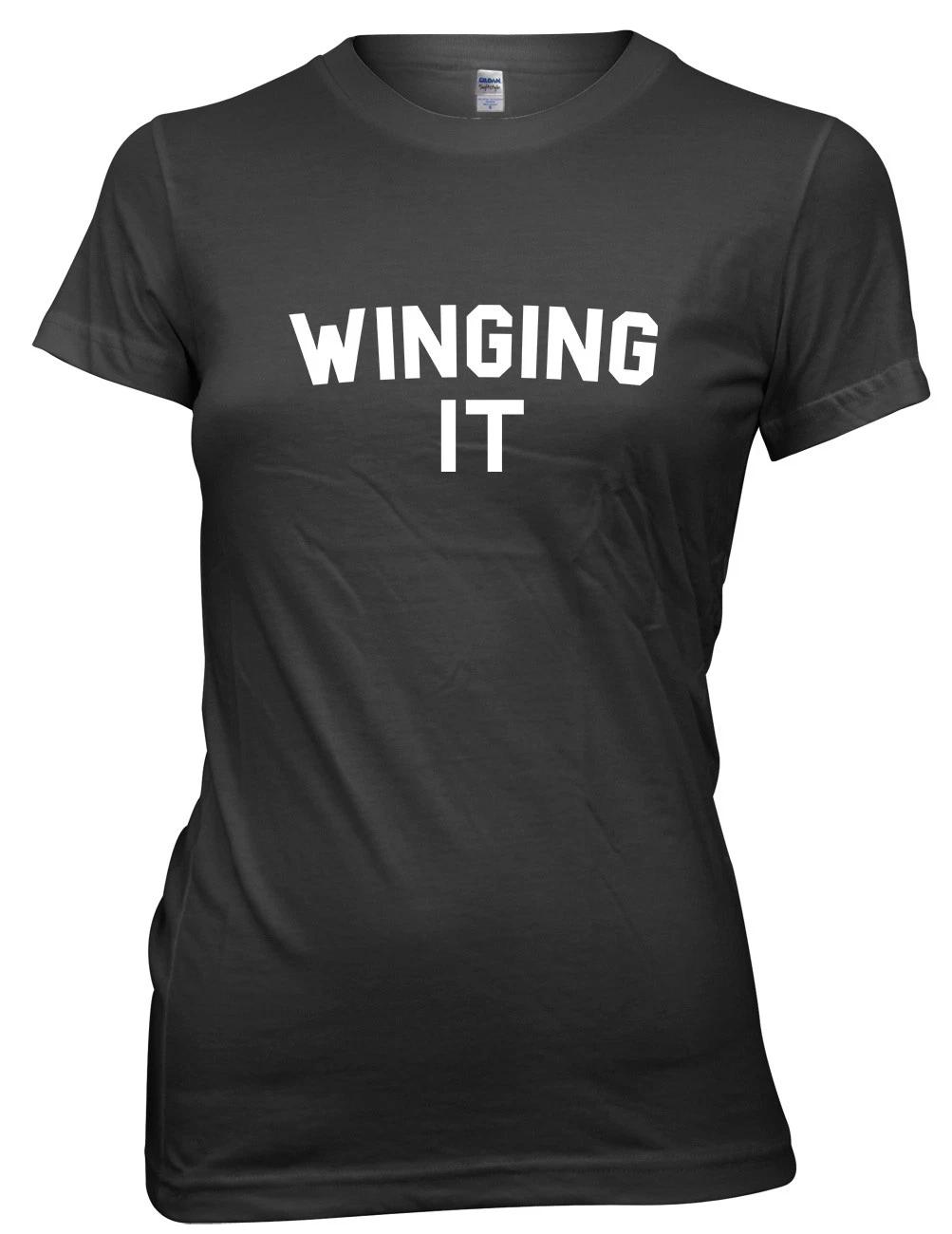 Winging It Funny Womens Ladies T-Shirt S