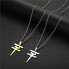 Geometric Necklaces Ornament with Flash Pendant Dainty Clavicle Chain Adornment