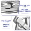Heavy Duty Deep Groove Pulley Weatherproof Metal Clothes Hanging Rope  Outdoor Laundry Line