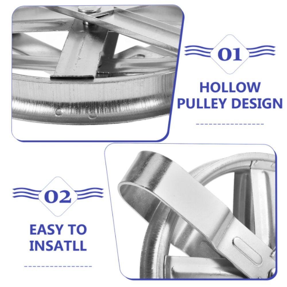 Heavy Duty Deep Groove Pulley Weatherproof Metal Clothes Hanging Rope  Outdoor Laundry Line