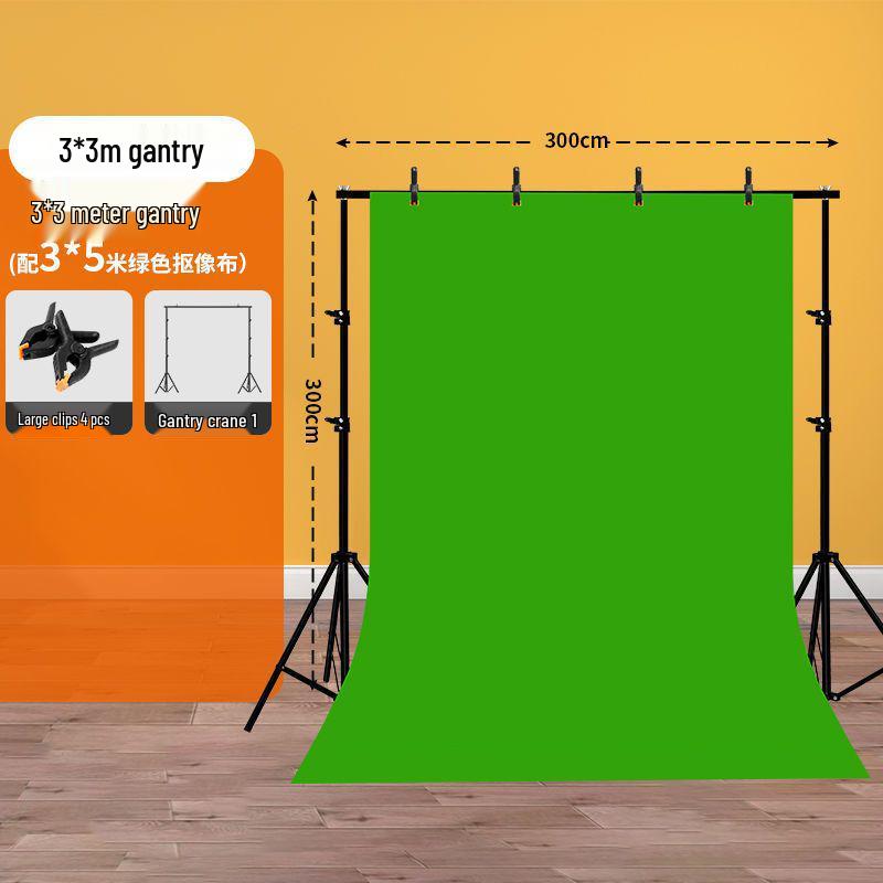 Professional Chroma Key Green Screen Fabric – No Punching or Installation Needed for Photography & Live Studio