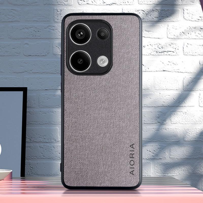 

Textile Case for Xiaomi Poco M6 Pro 4G Soft TPU with Hard PC 3in1 material perfect touching feel for Poco M6 Pro 4G Case for Poco M6 Pro 4G светло-серый