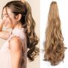 Women Synthetic Natural Wig Elevated Wavy Curly Hair Band Clip Drawstring Ponytail Hair Extension Natural Extension Wig