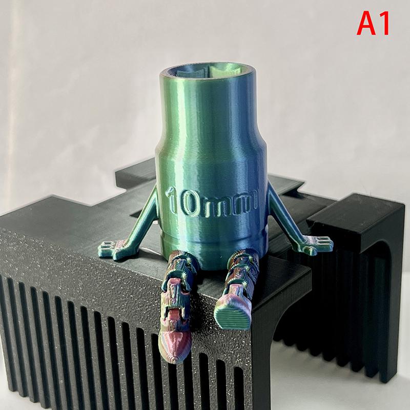 3D Printed 10Mm Socket With Articulated Legs Display Fidget Toy Ideal For Mechanics And Diy Enthusiasts Novelty Gift Desk Decor