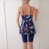 European and American Women's Sporty One-Piece Swimsuit with Flat-Leg Racing Style and Seven-Point Pants Sling Dress Design
