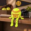 Funny Baseball Desktop Statue Ball Buddy Figurine with Articulated Legs Desk Shelf Sitter Statues Sports