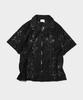 Kaempeoudeu Flower Bijou Sheer Short Sleeve Shirt_Black