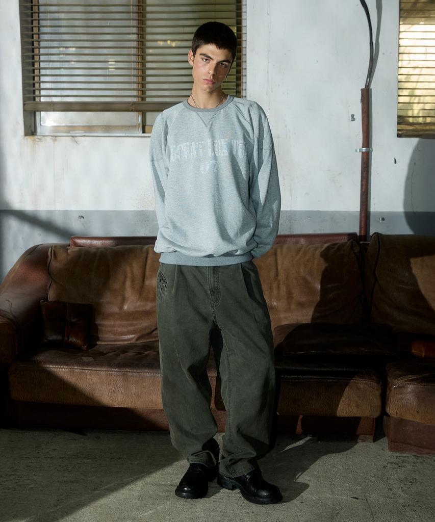 MAGOODGAN Karoon 4217 Washed Balloon Wide Fit Khaki Chino Pants