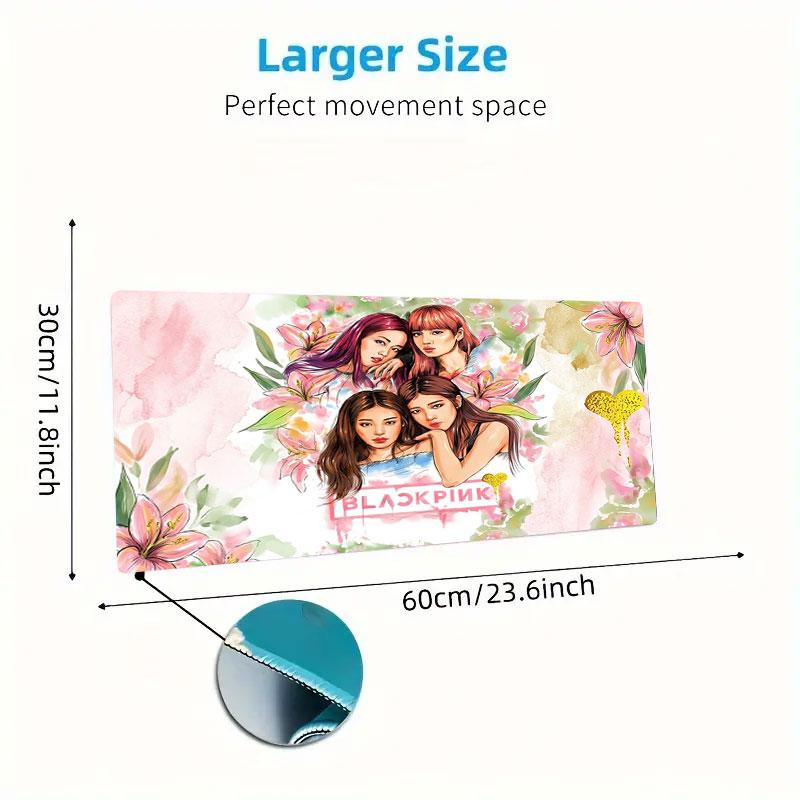 Blackpink Large Size Mouse Pad Large Gaming Table Cushion Nonslip Laptop Tablet Big Mousepad Xxl Mat Mini Pc Playmat With Lock Edge